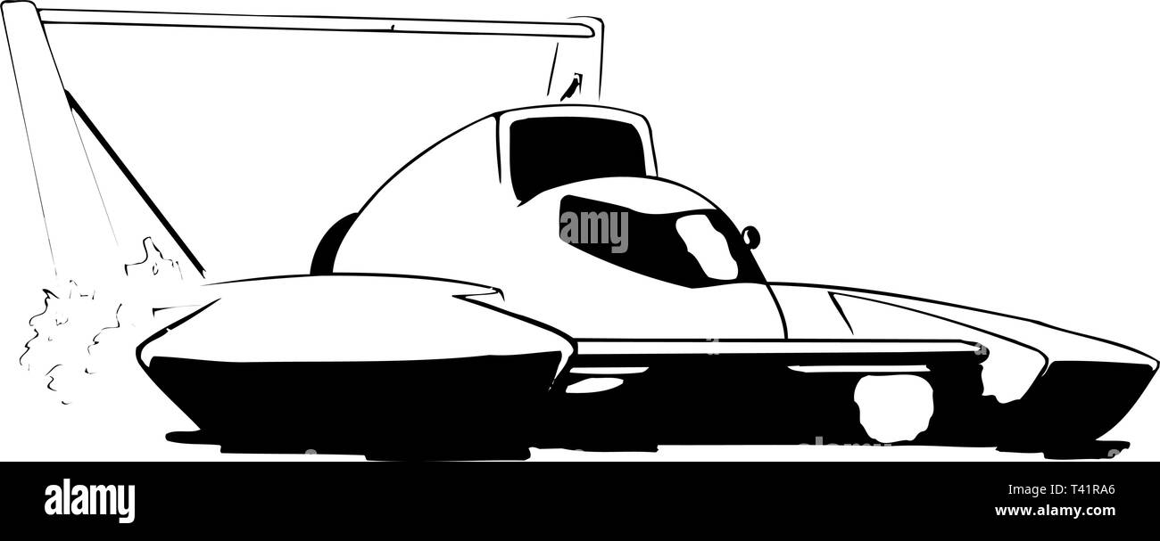 Hydroplane Vector Illustration Stock Vektor