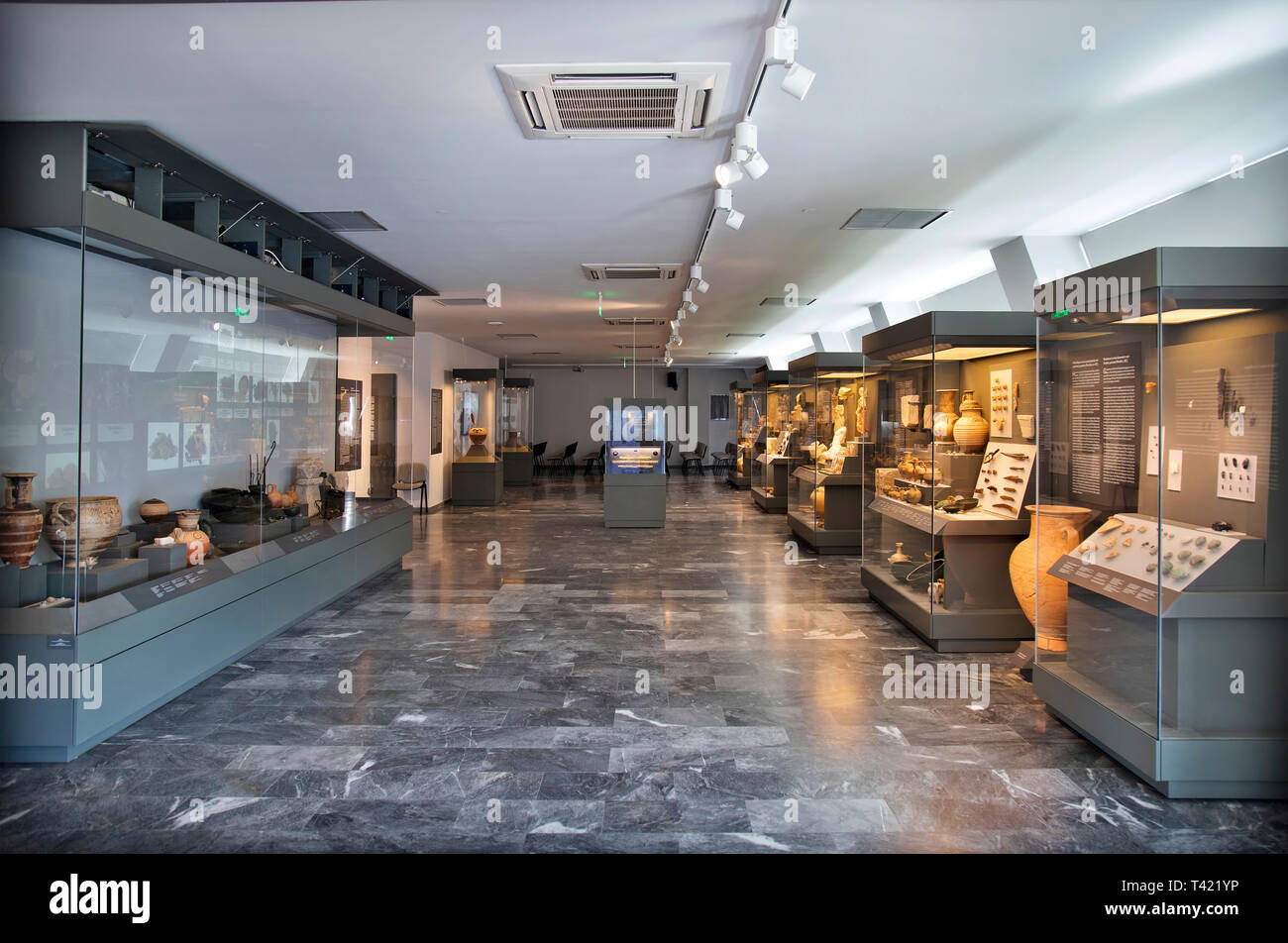 Im Museum der archäologischen Stätte von Ancient Eleutherna, Rethimnon, Kreta, Griechenland. Stockfoto