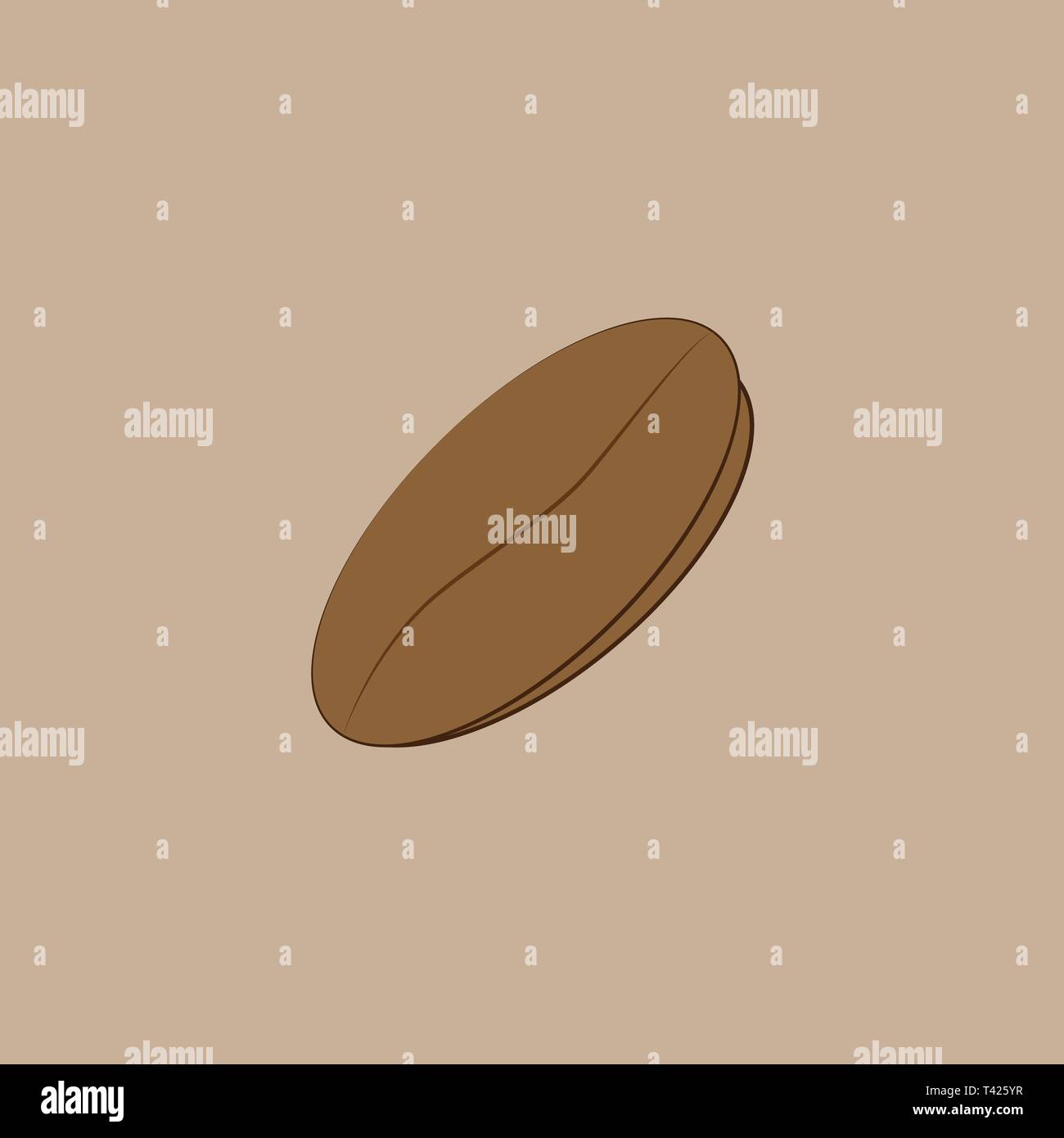 Coffee Bean auf den braunen Hintergrund Stock Vektor