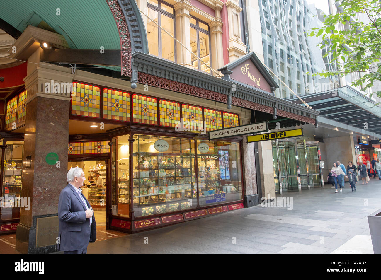 Haigh's berühmter Schokoladenladen in der George Street, Sydney City Centre, NSW, Australien Stockfoto