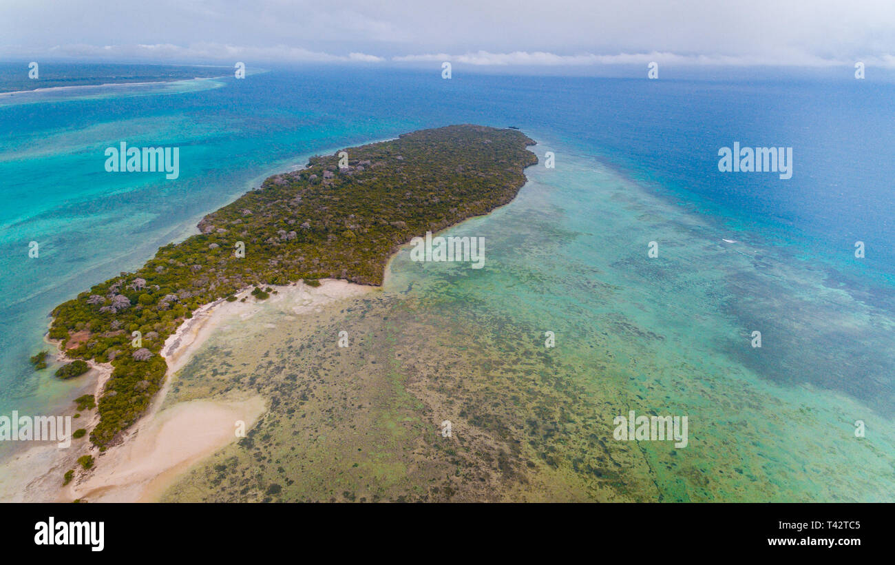 Antenne Landschaft der Insel Sansibar pungume Stockfoto