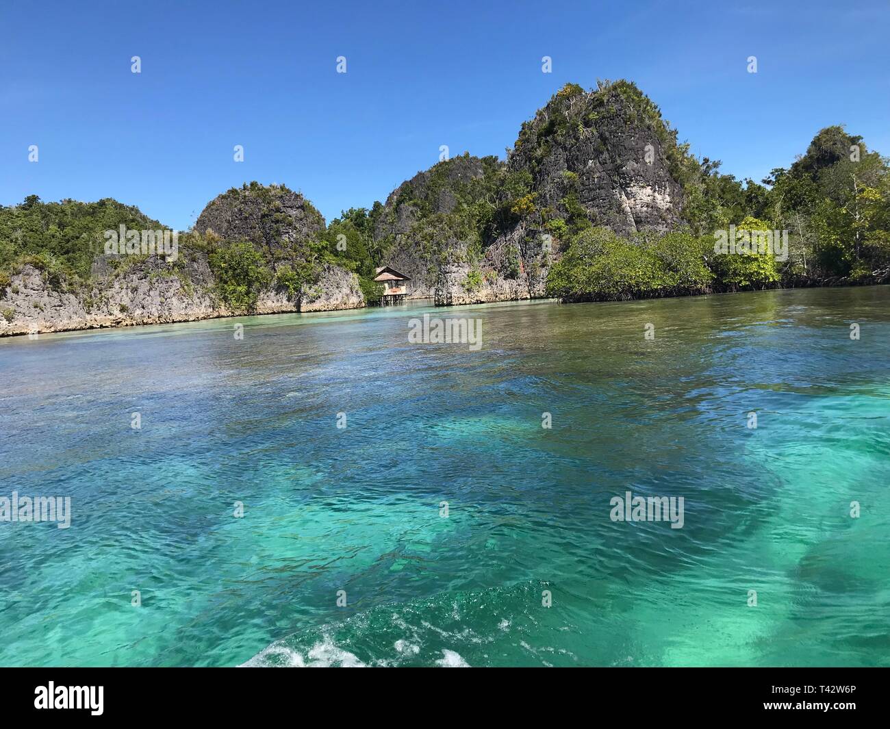 Piaynemo Geo-Park in Raja Ampat Papua Indonesien Stockfoto