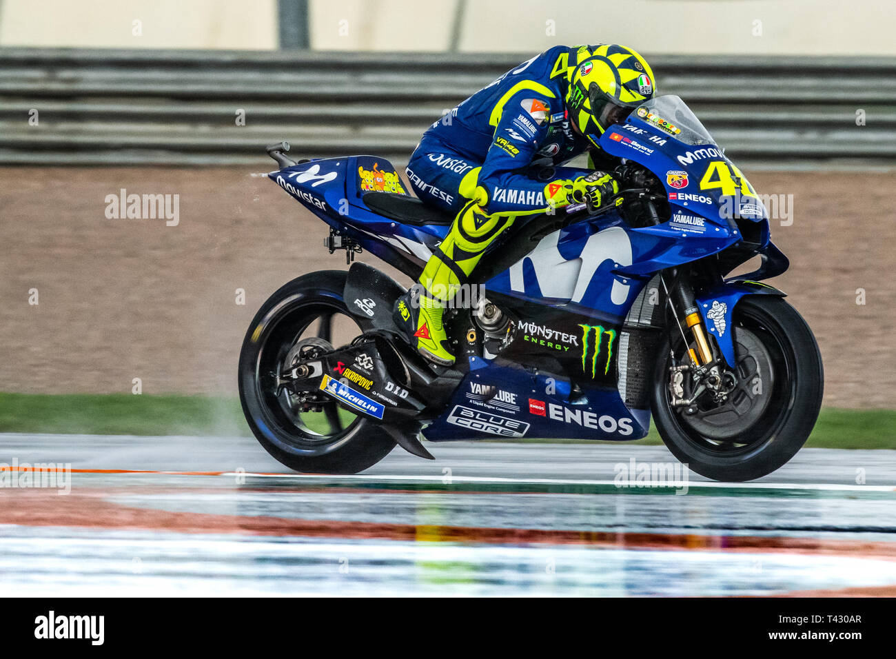 Valencia/Spanien - 11/18/2018 - #46 Valentino Rossi (ITA, Yamaha) während der Valencia GP auf Ricardo Tormo Stockfoto