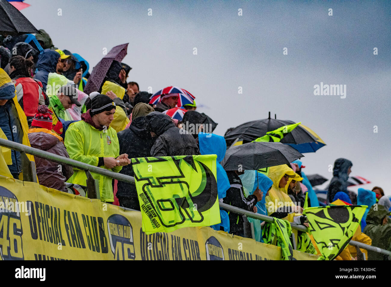 Valencia/Spanien - 11/18/2018 - Fans wie Valencia 2018 GP zu verlassen, kam zu einem Ende Stockfoto