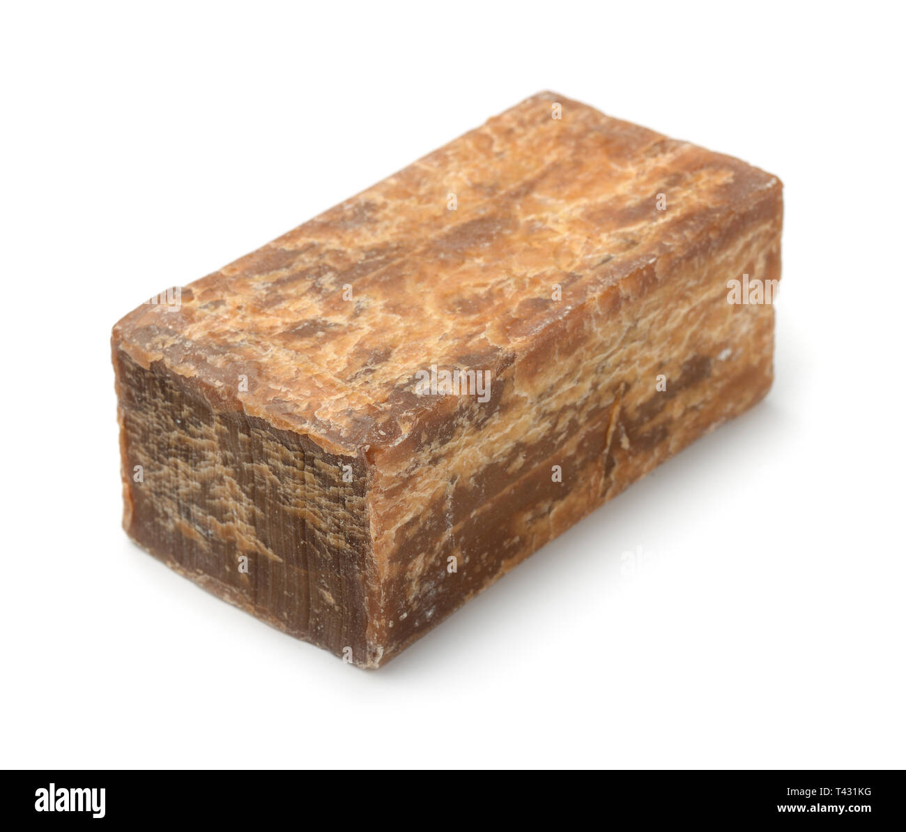Alte Seife isoliert auf weißem Stockfoto
