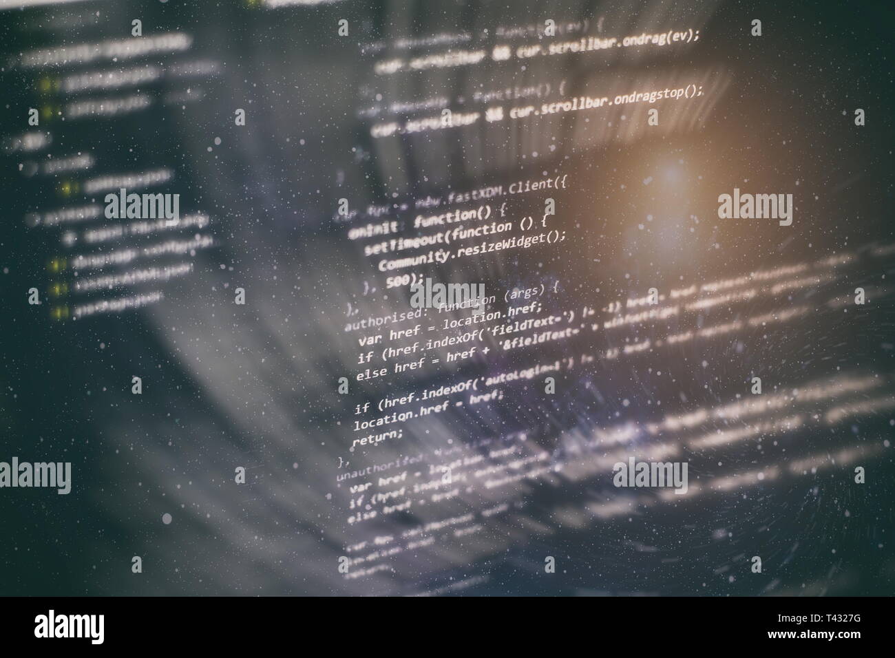 Code Text geschrieben und ausschließlich von mir selbst erstellt. Stockfoto