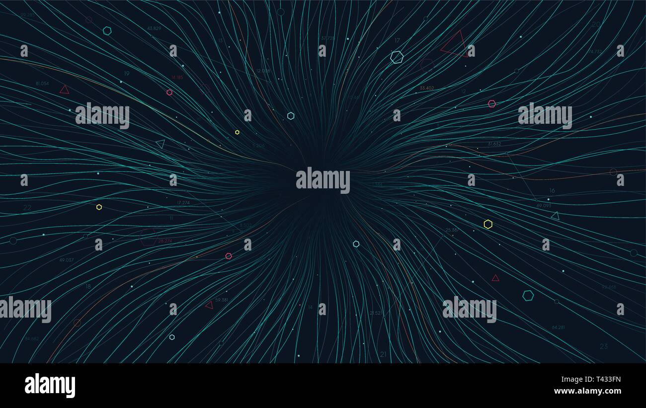 Abstraktes Bild visuelle, Internet wireless communication network, web Information und Codierung für die Präsentation Stock Vektor