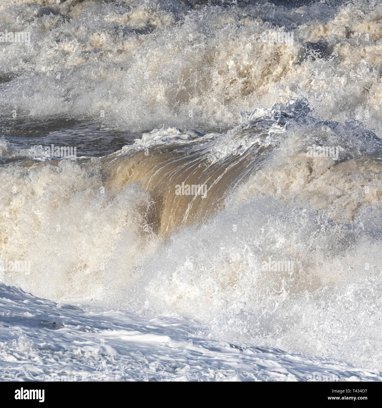 Winter Wellen, Nordsee. Stockfoto