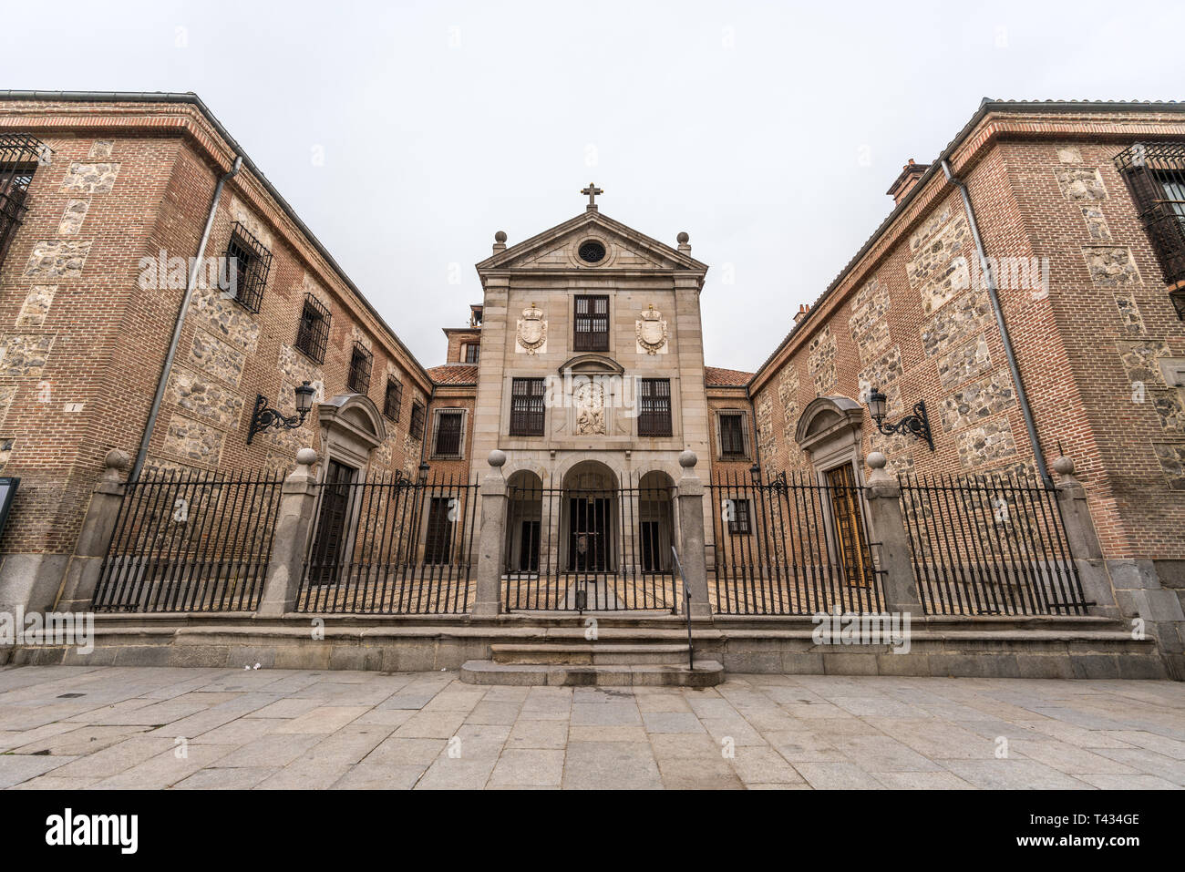 Äußere fcade von Real Monasterio de La Encarnacion (Königliches Kloster der Menschwerdung) Kloster des Ordens der Recolet Augustines. In Madrid entfernt. Stockfoto