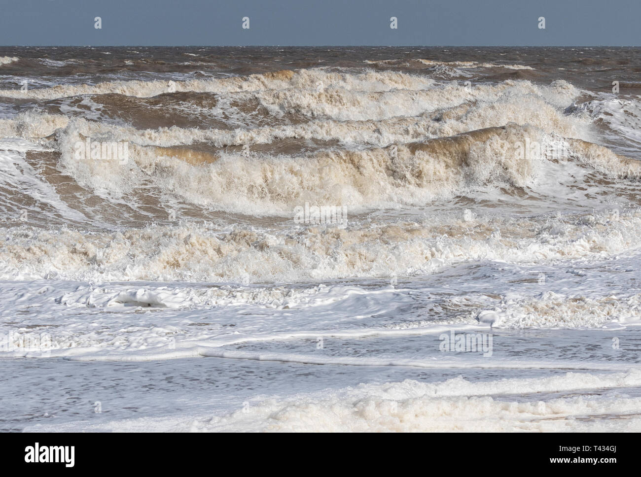 Meer Skulptur, brechenden Wellen und Wasser Stockfoto