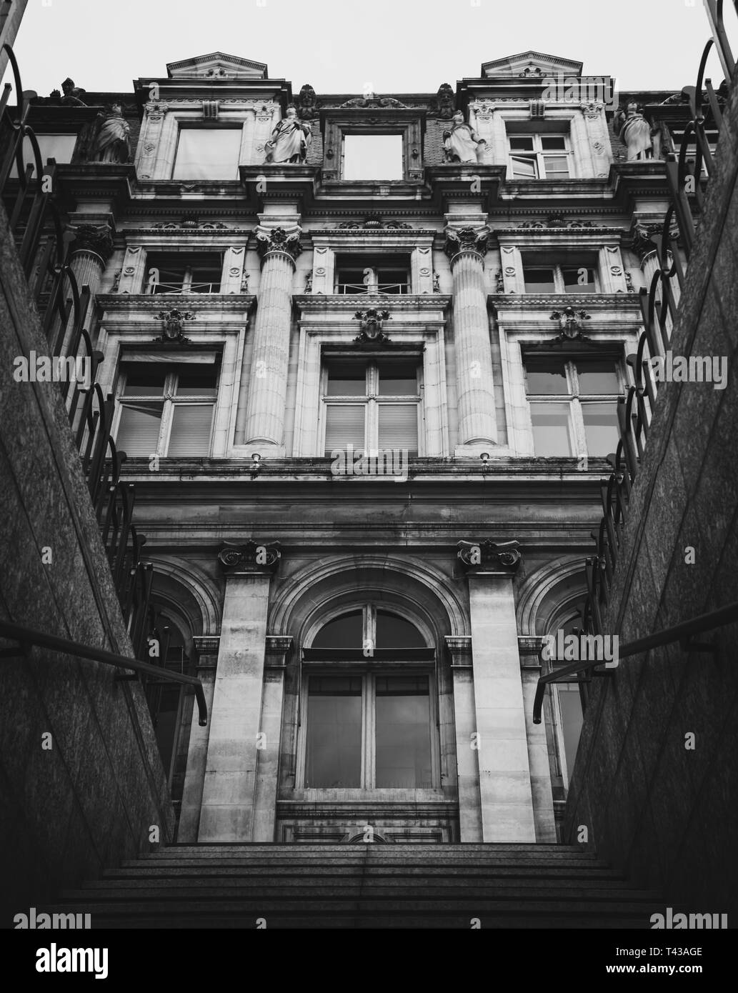 Stadtbild der Hotel de Ville in Paris von einem anderen Winkel Stockfoto