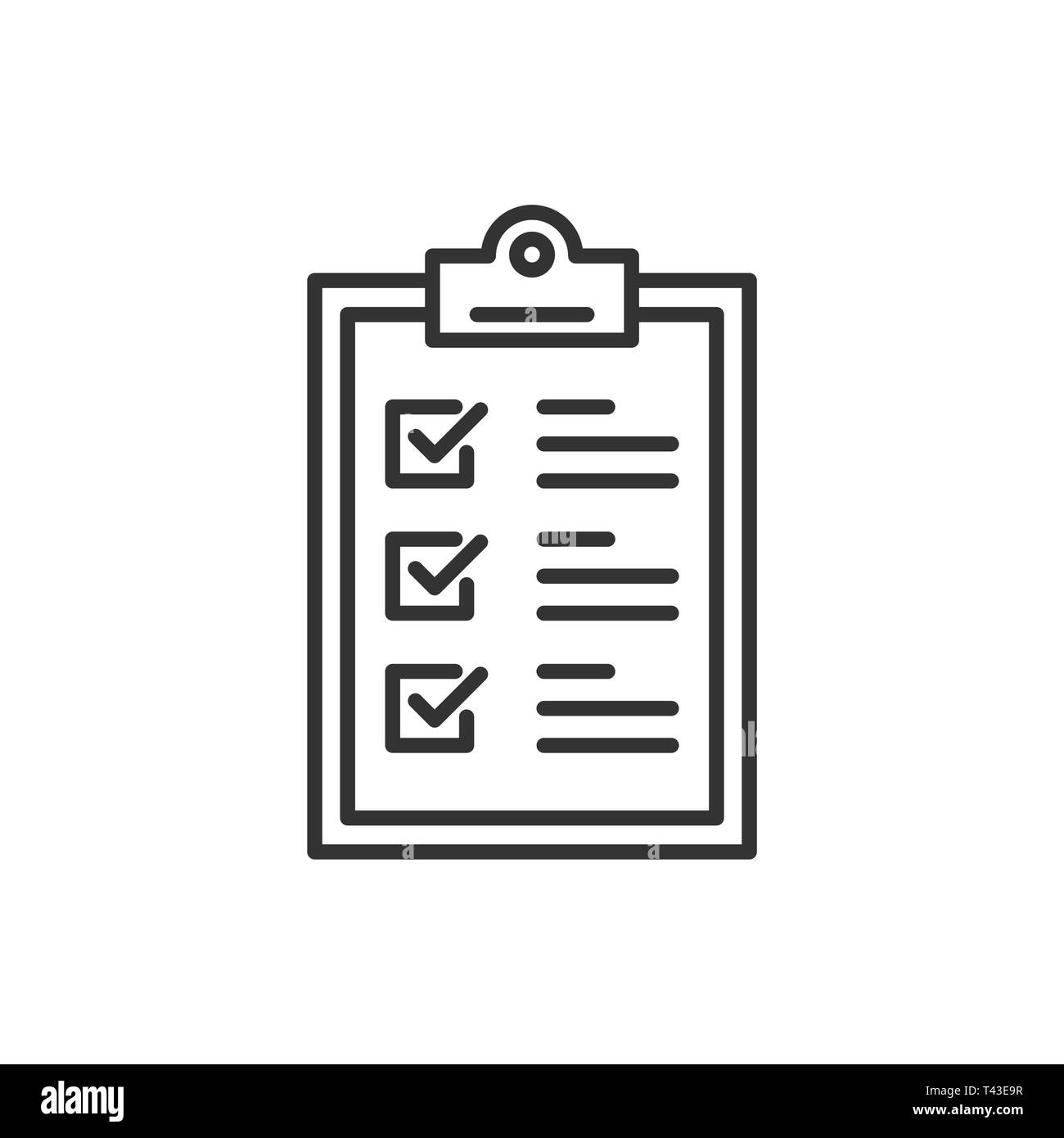 Checkliste Zwischenablage zeichen Symbol im flachen Stil. Dokumentieren der Liste Vector