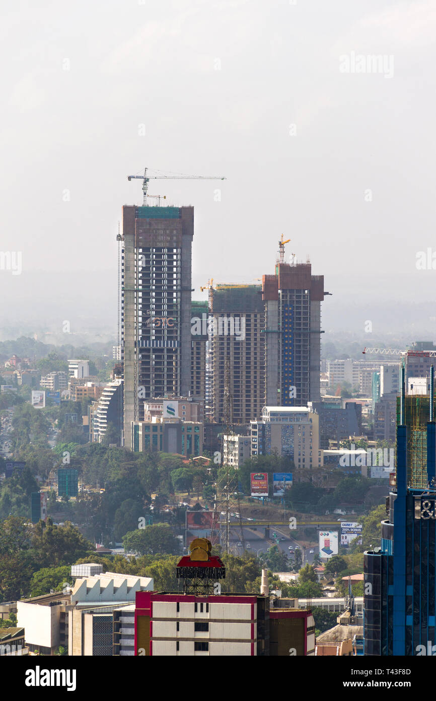 Gebäude, die durch AVIC Internationale Immobilien Kenia in Ruse Bezirk, Nairobi, Kenia gebaut wird, Stockfoto