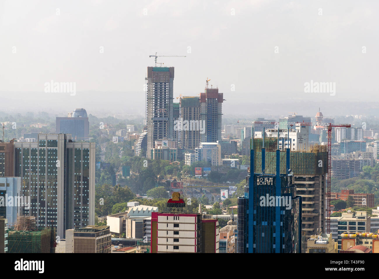 Gebäude, die durch AVIC Internationale Immobilien Kenia in Ruse Bezirk, Nairobi, Kenia gebaut wird, Stockfoto