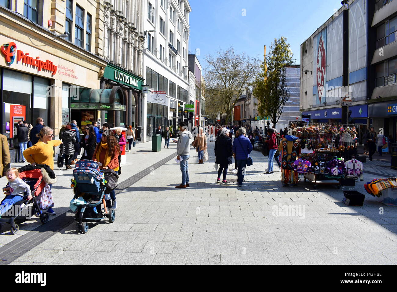 Queen Street, Cardiff, South Glamorgan, Wales Stockfoto