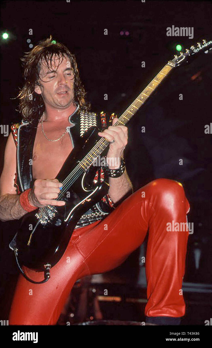 JUDAS PRIEST Englisch Heavy Metal Rock Gruppe im Jahr 1984. Foto: Jeffrey Mayer Stockfoto