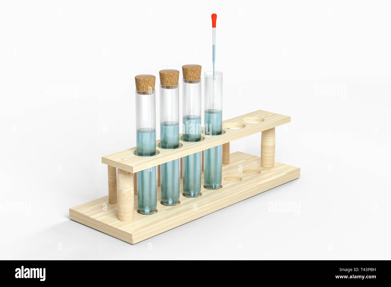3D-Rendering, biotechnologische Laborgeräte Hintergrund, Computer digital Hintergrund Stockfoto