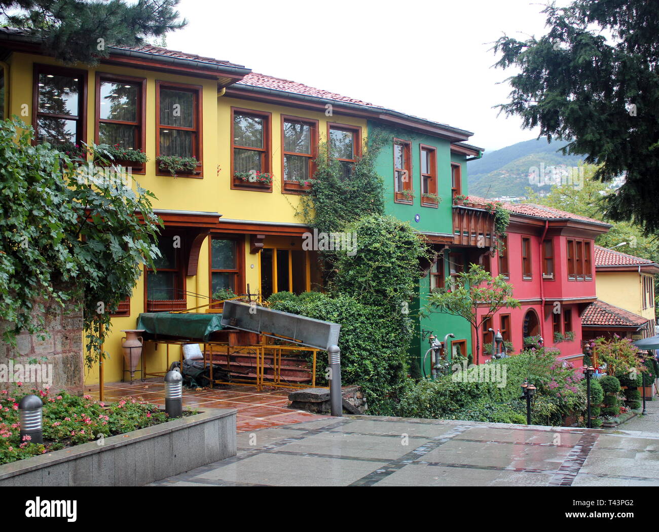 Häuser in der Stadt Bursa, Türkei Stockfoto