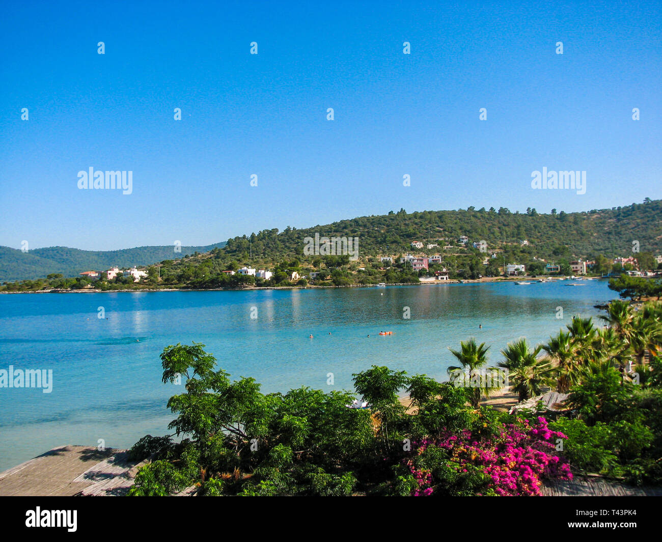 Zeytinlikuyu Strand, Panoramaaussicht, Kiyikislacik, Milas Bodrum, Türkei Stockfoto