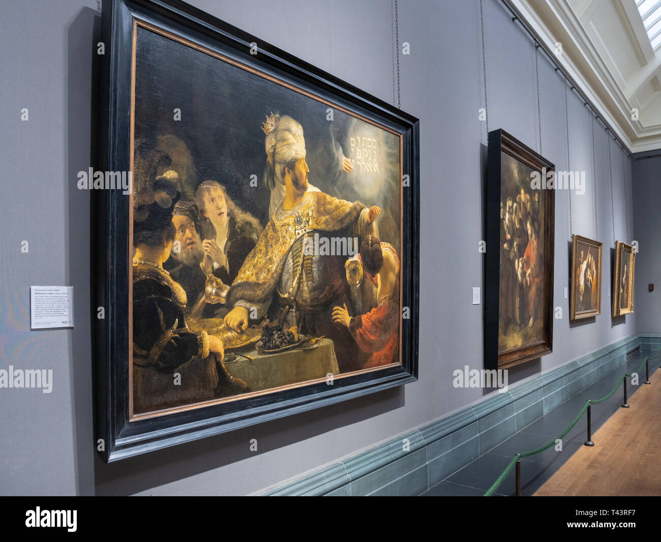 Rembrandt Meisterwerk hängen in der National Gallery, London, UK Stockfoto