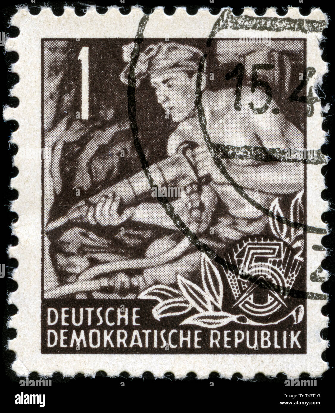 Briefmarke aus Ostdeutschland (DDR) im Fünfjahresplan Serie 1957