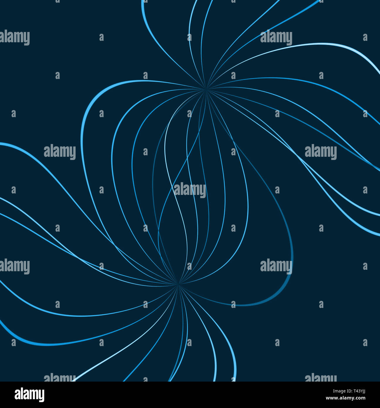 Abstrakte Linien auf dunkelblauem Hintergrund Stockfoto