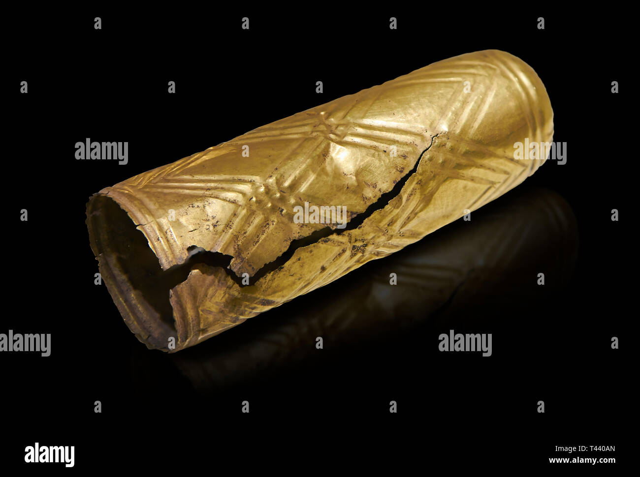 Bronzezeit Hattiergemeinschaft gold Möbel, die aus einem möglichen königliche Grab aus der Bronzezeit (2500 v. Chr. bis 2250 v. Chr.) - alacahoyuk - Museum für Anatolische Civilizatio Stockfoto