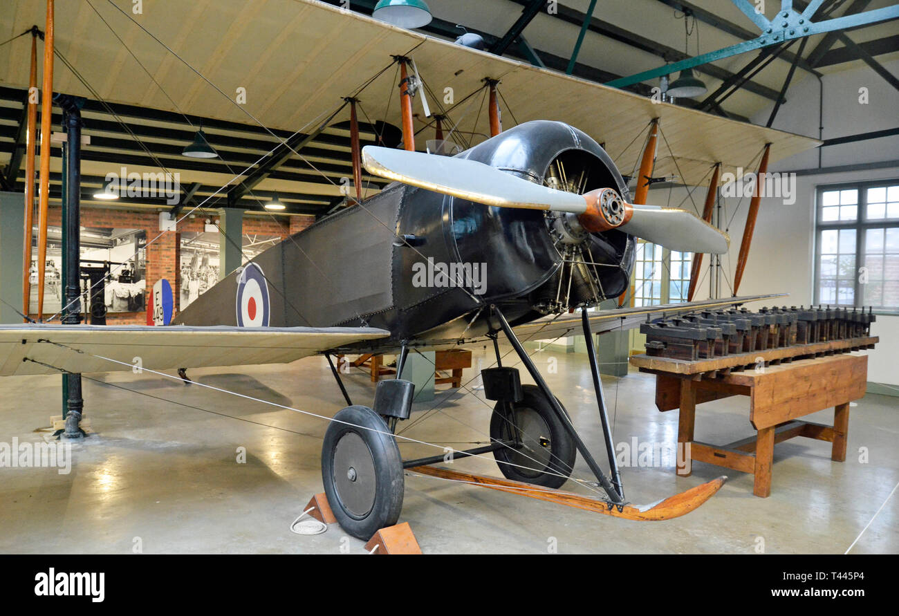 Avro 504 K bei der RAF Museum, London, UK Stockfoto