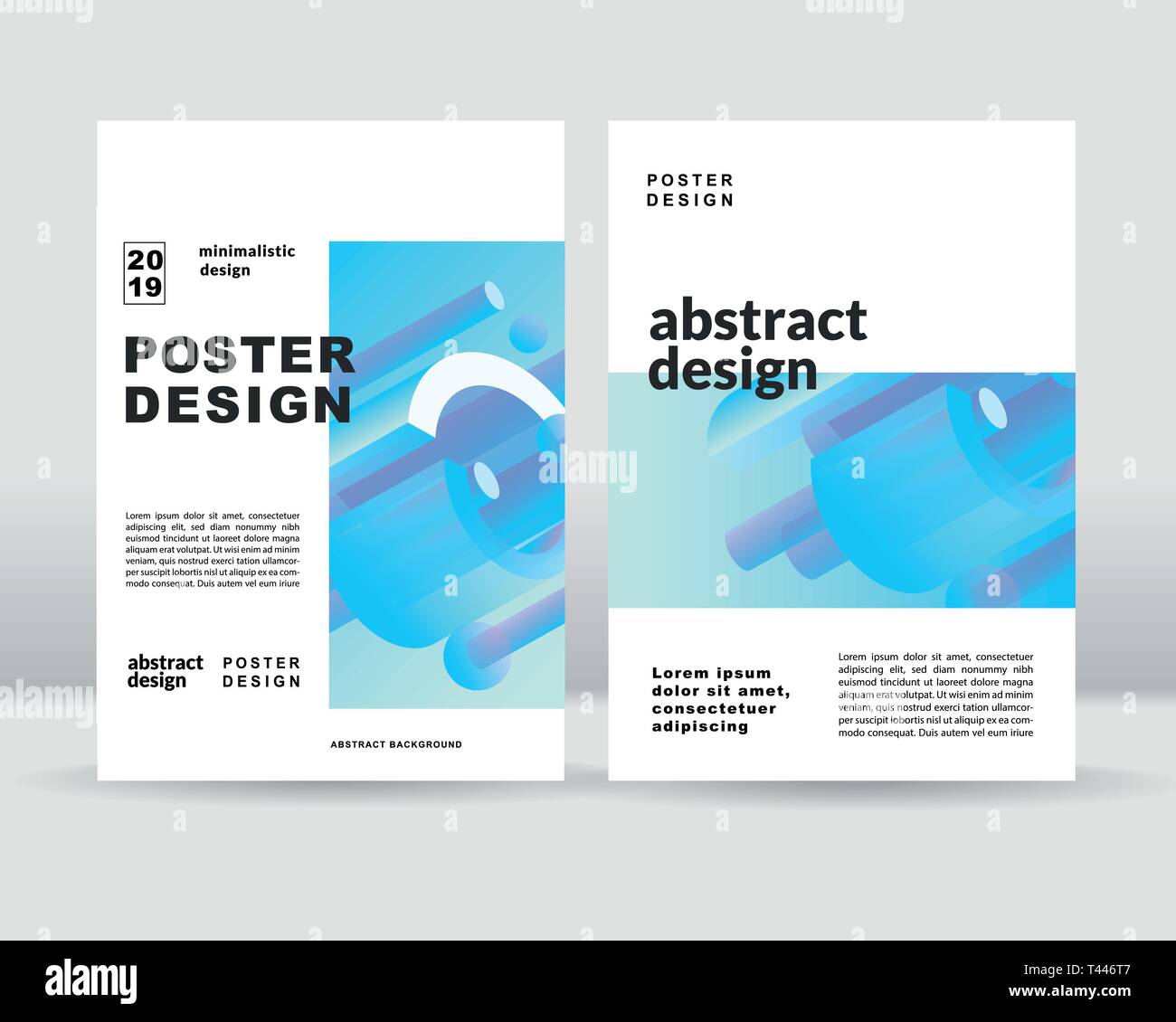 Die abstrakte farbenfrohe Gradient formen Plakat Vorlage. Eps 10. Stock Vektor