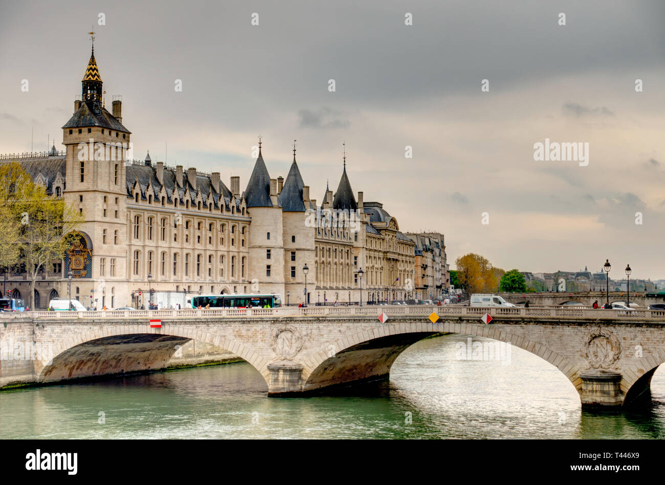 Paris, Seine und Ile de la Cité Stockfoto