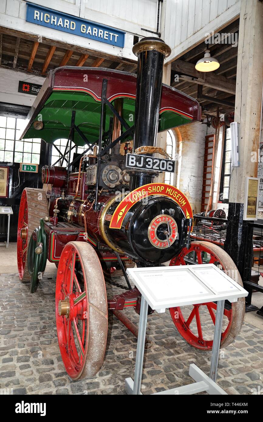 Prinzessin Marina Traktor von 1916 auf lange Shop Museum, Baja California Sur, Suffolk, Großbritannien Stockfoto