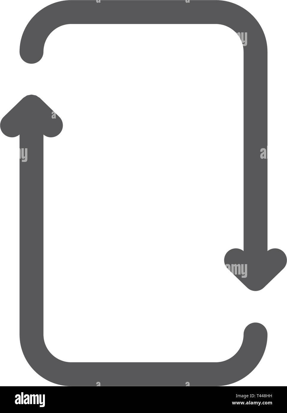 Laden und Aktualisieren, Refresh Symbol Leitung. Stock Vektor