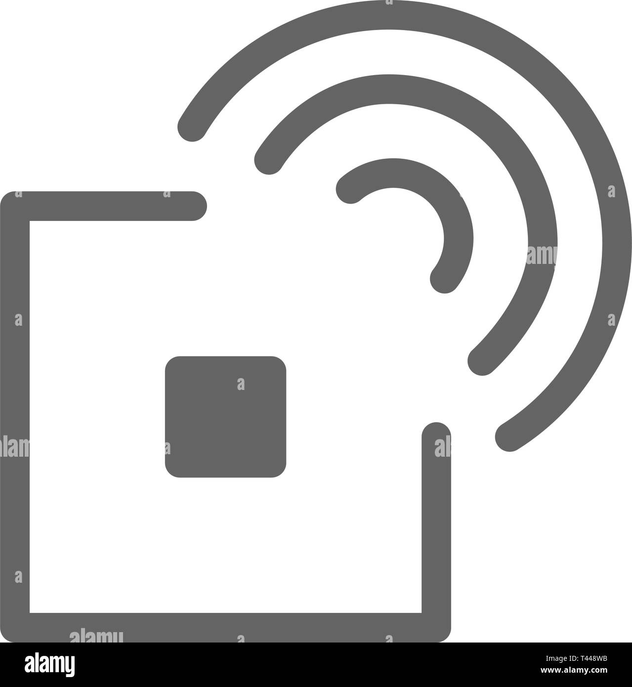 RFID-Tags und -Symbol Leitung. Stock Vektor