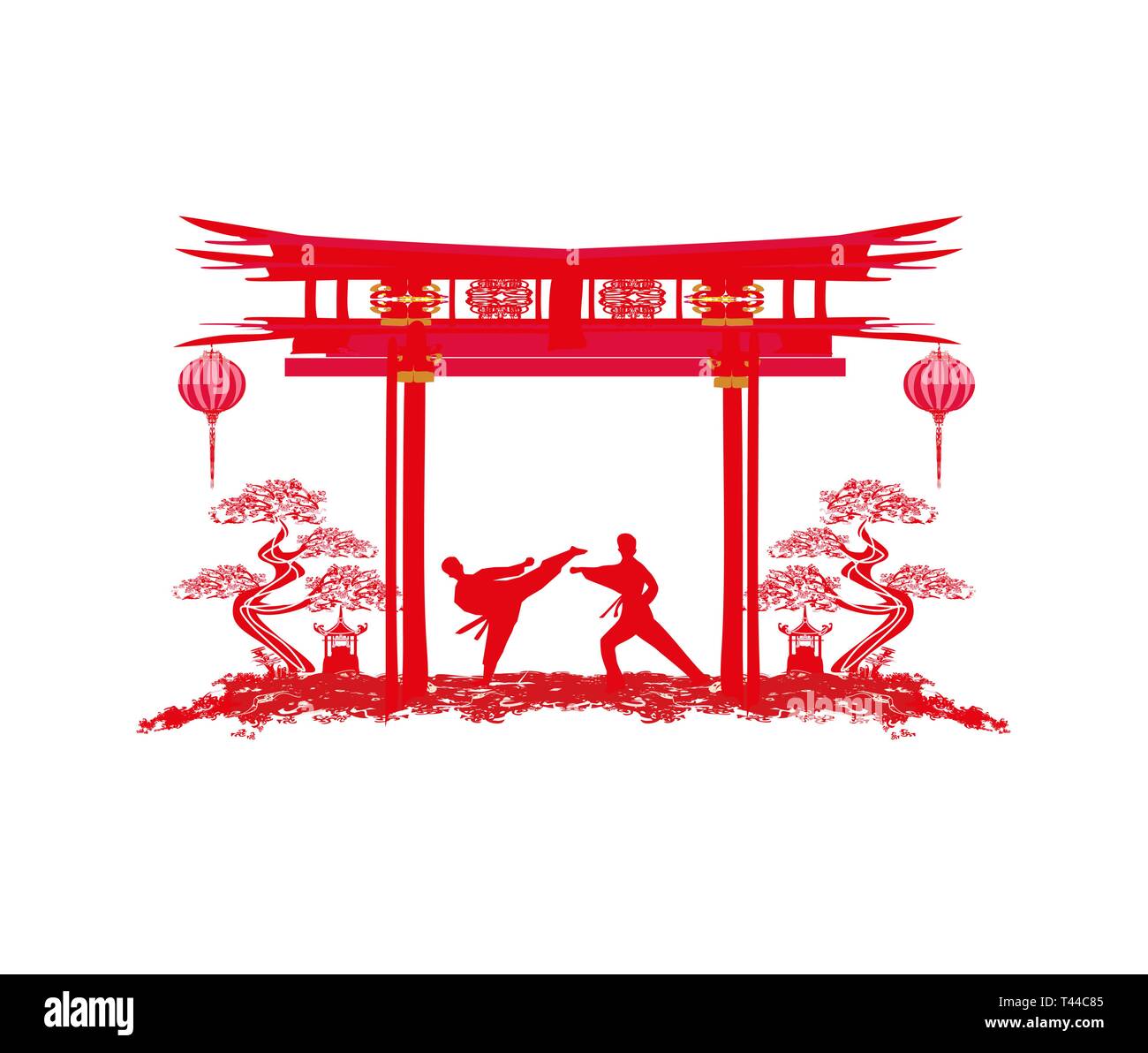 Karate Berufe - Abstraktion Karte Stock Vektor