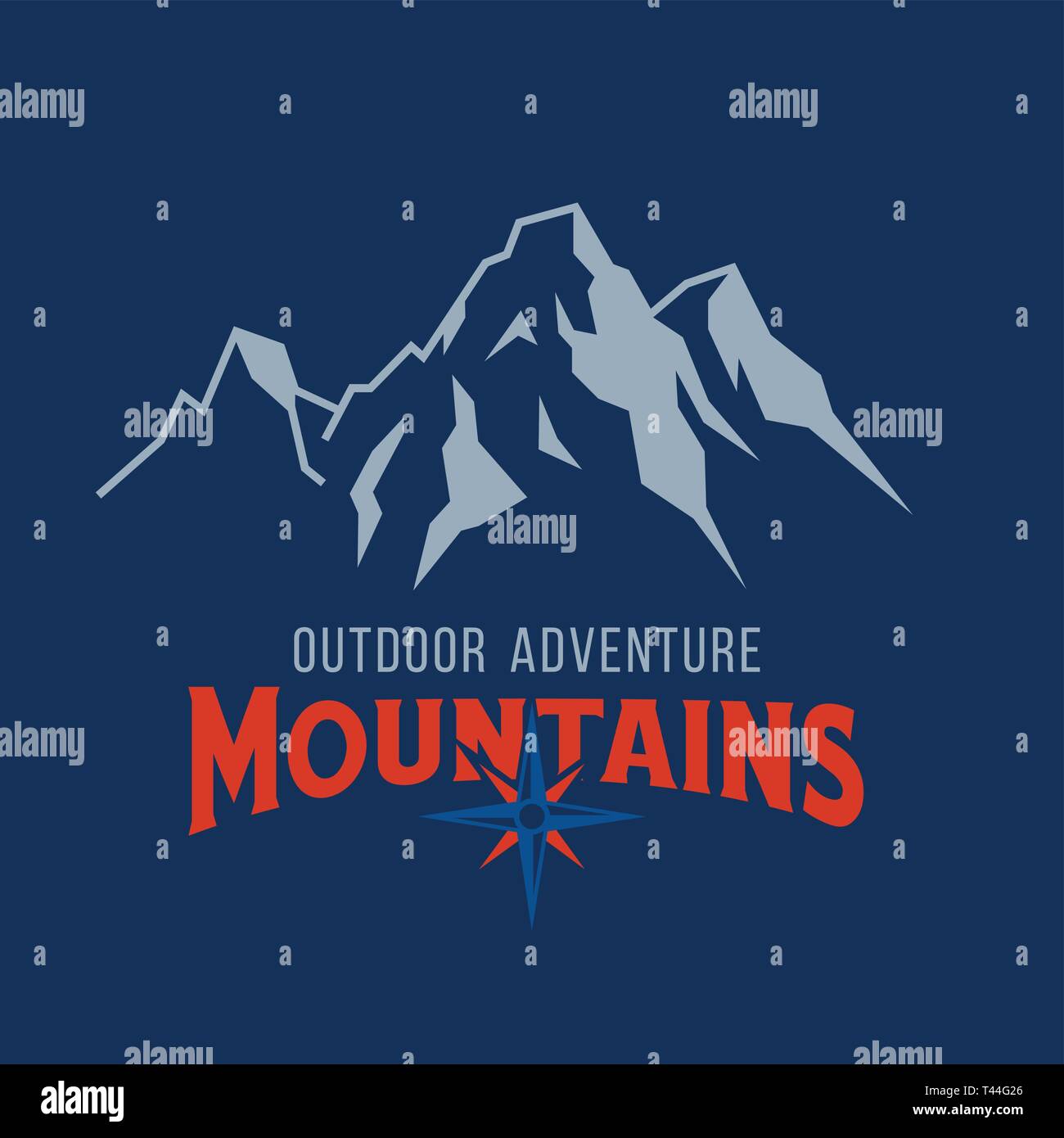 Vektor Berg und Abenteuer im Freien Bild. Bild eines Rock Reisen Stock Vektor