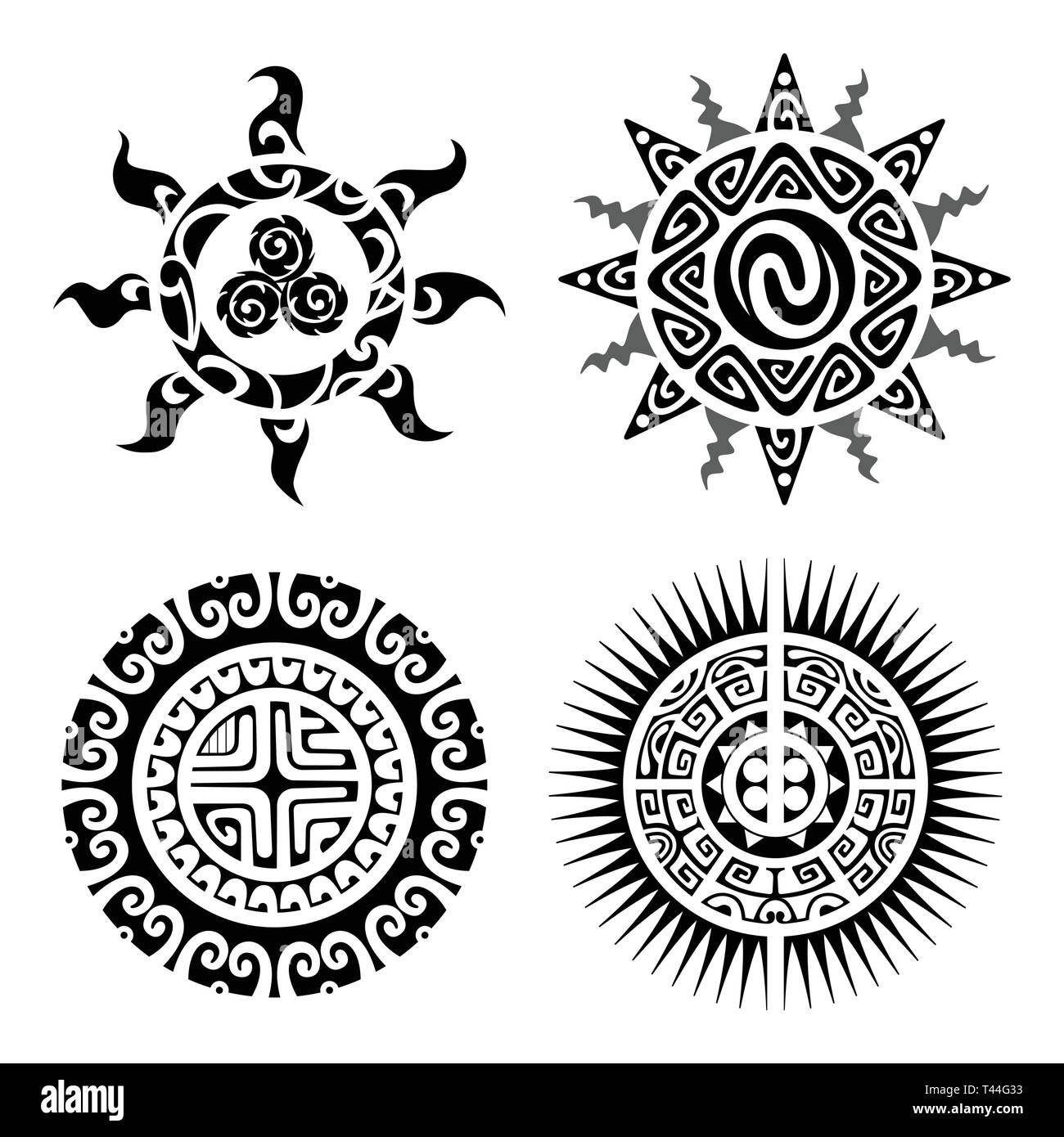 Traditionellen Maori Taniwha tattoo Design. Editable Vector Illustration. Stock Vektor