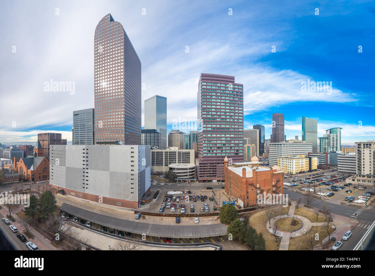 Denver, Colorado, USA, Downtown stadtbild am Nachmittag. Stockfoto