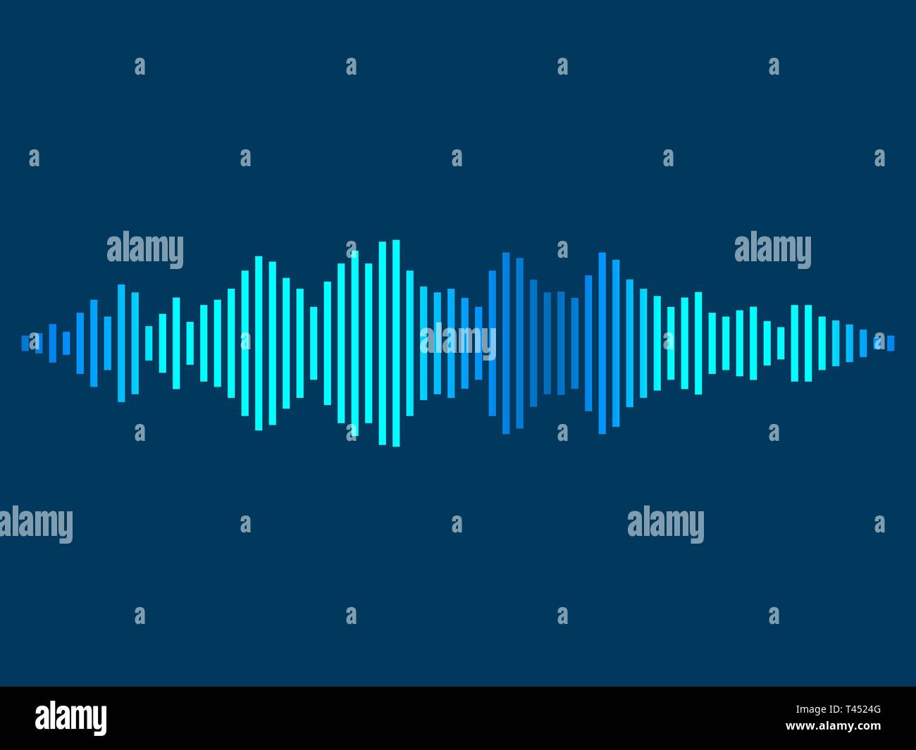 Zusammenfassung Hintergrund Musik Schallwelle. Vector Illustration Stock Vektor