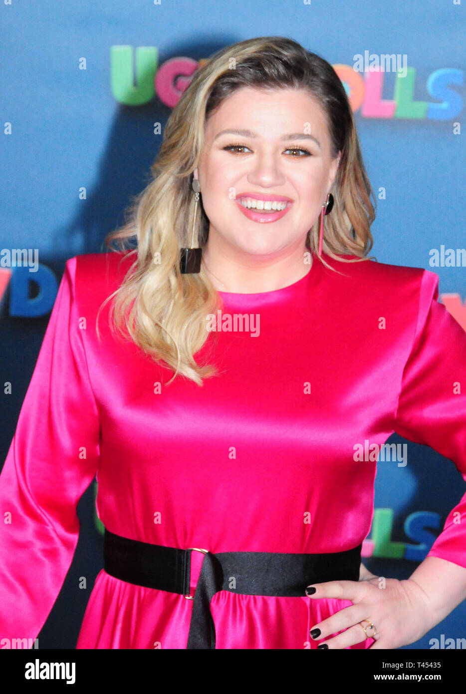Los Angeles, Kalifornien, USA, 13. April 2019 Sängerin Kelly Clarkson besucht Uglydolls LA Photocall am 3. April 2019 im Four Seasons Hotel in Los Angeles, Kalifornien, USA. Credit: Barry King/Alamy Live News Credit: Barry King/Alamy leben Nachrichten Stockfoto