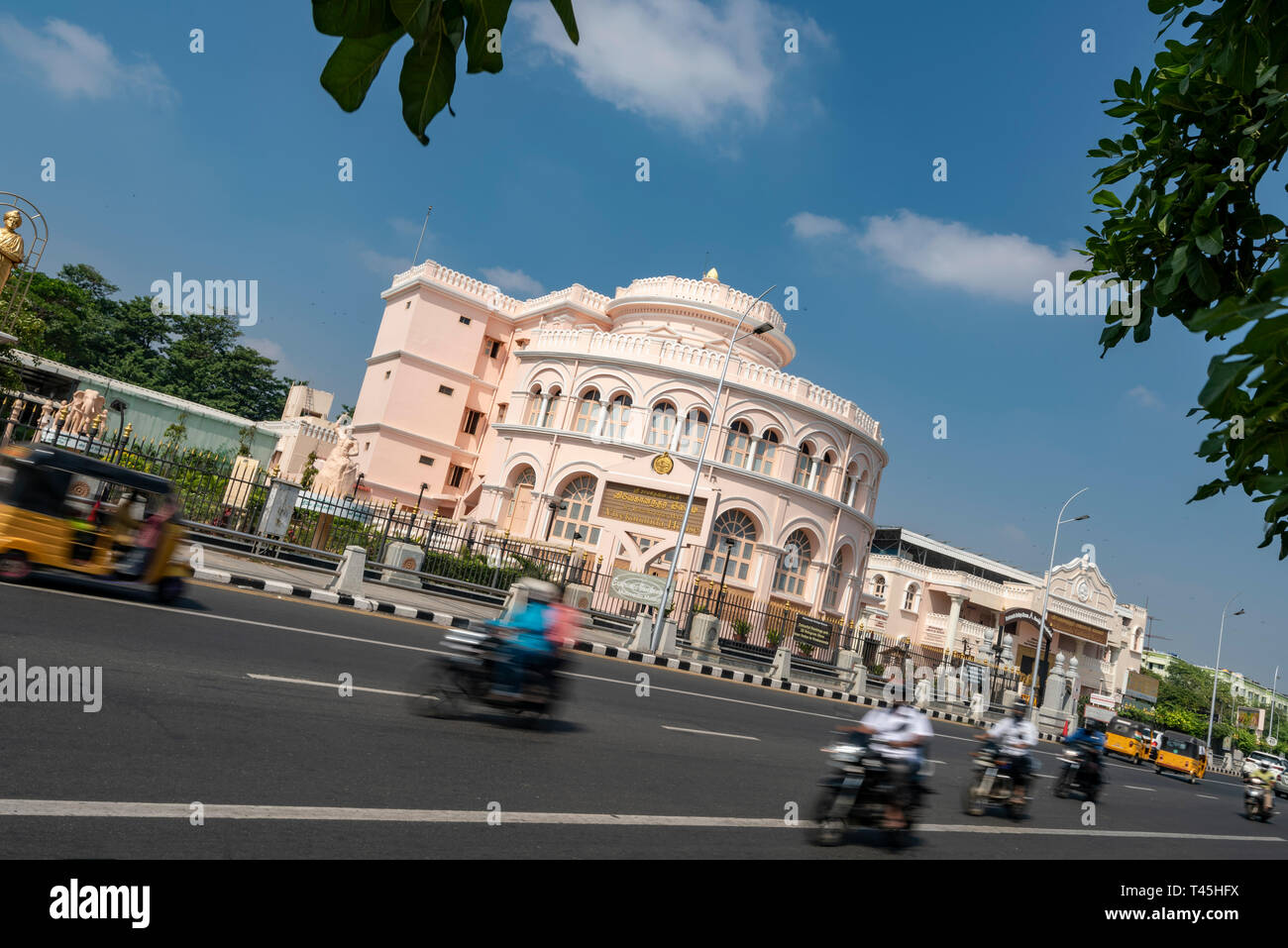 Horizontale streetview der Ice House in Chennai, Indien. Stockfoto