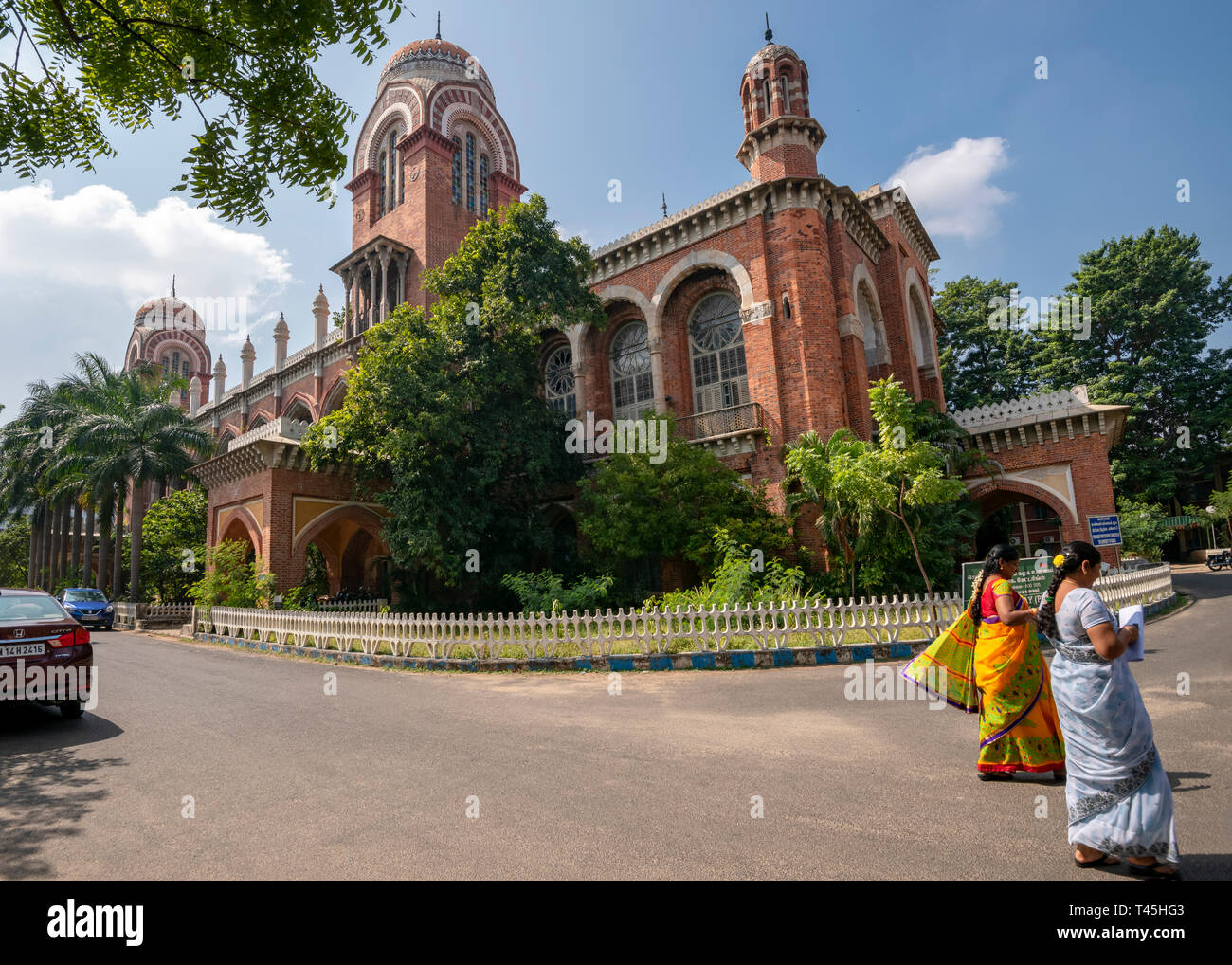 Horizontale Ansicht von der Universität von Madras in Chennai, Indien. Stockfoto