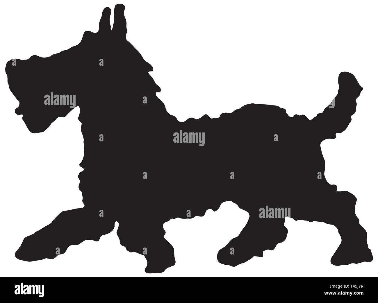 Scottie Dog Silhouette 2 Stockfoto