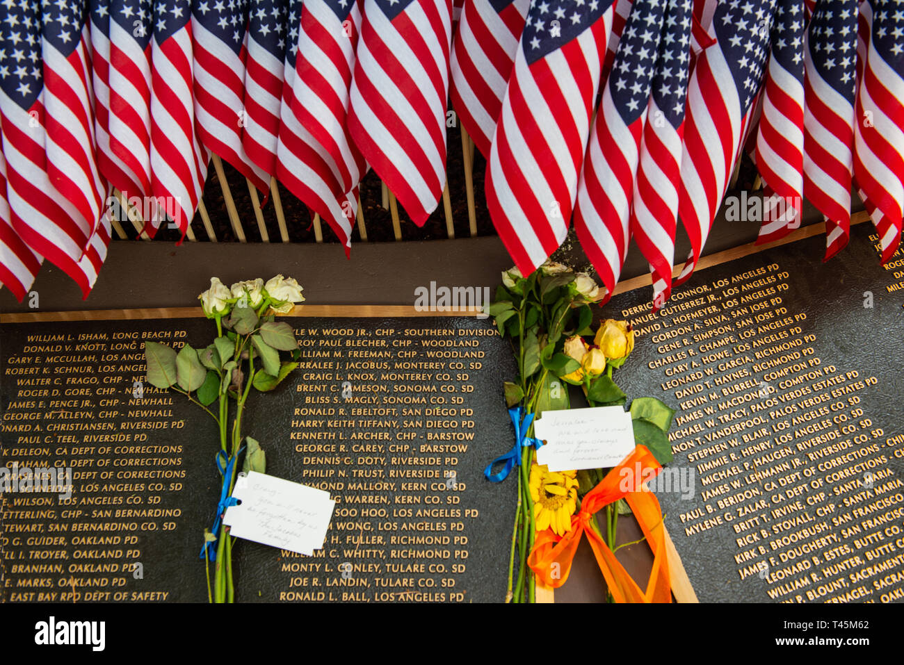 Sacramento, CA/USA 05-05-2015: Editorial Bild des Friedens Officer Denkmal an der California State Capitol Park Stockfoto