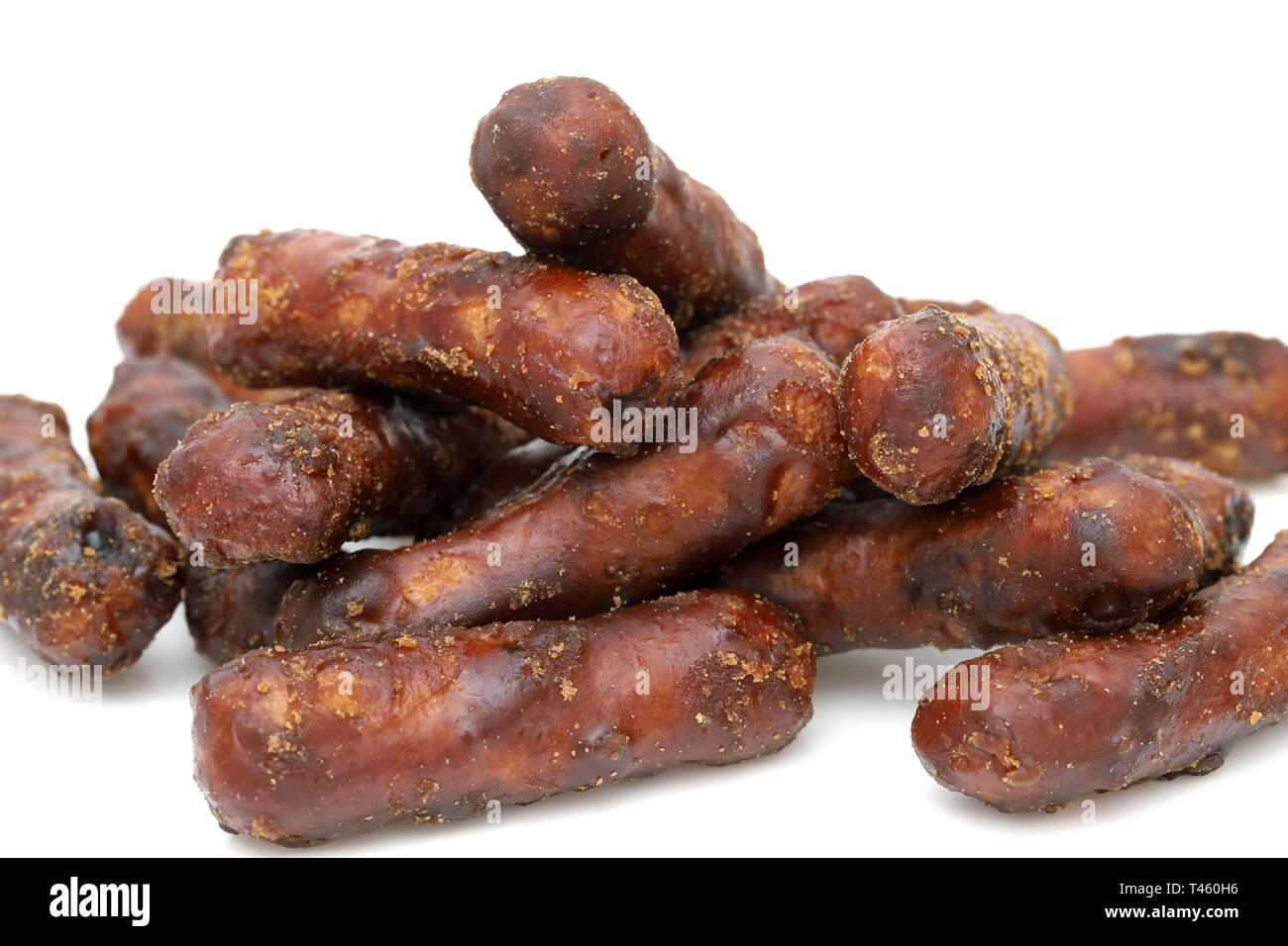 Traditionelle japanische Snacks, Karinto braun oder schwarz Sugar Cookies Stockfoto