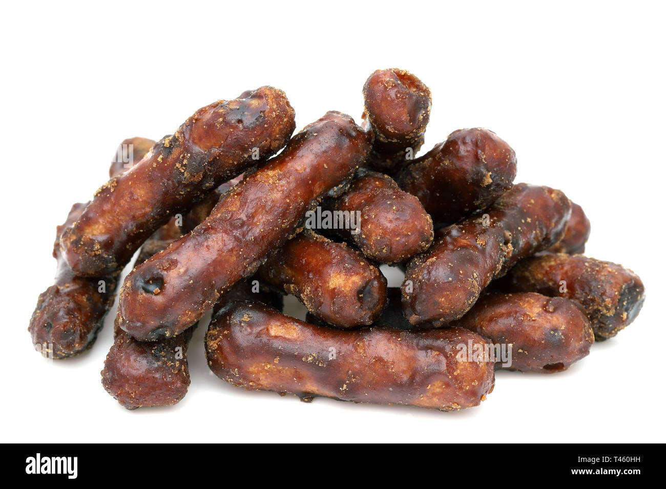 Traditionelle japanische Snacks, Karinto braun oder schwarz Sugar Cookies Stockfoto