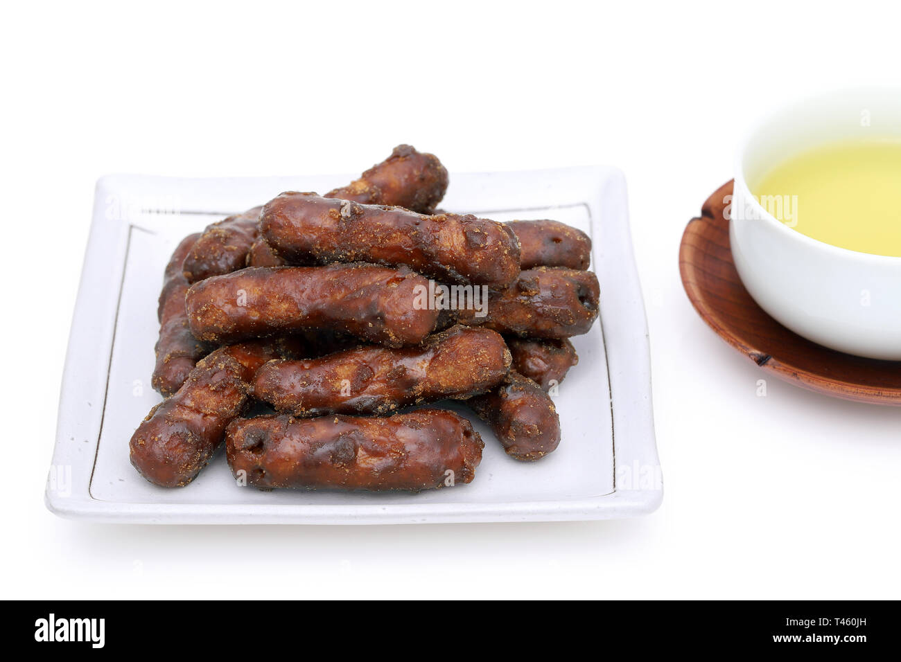 Traditionelle japanische Snacks, Karinto braun oder schwarz Sugar Cookies Stockfoto