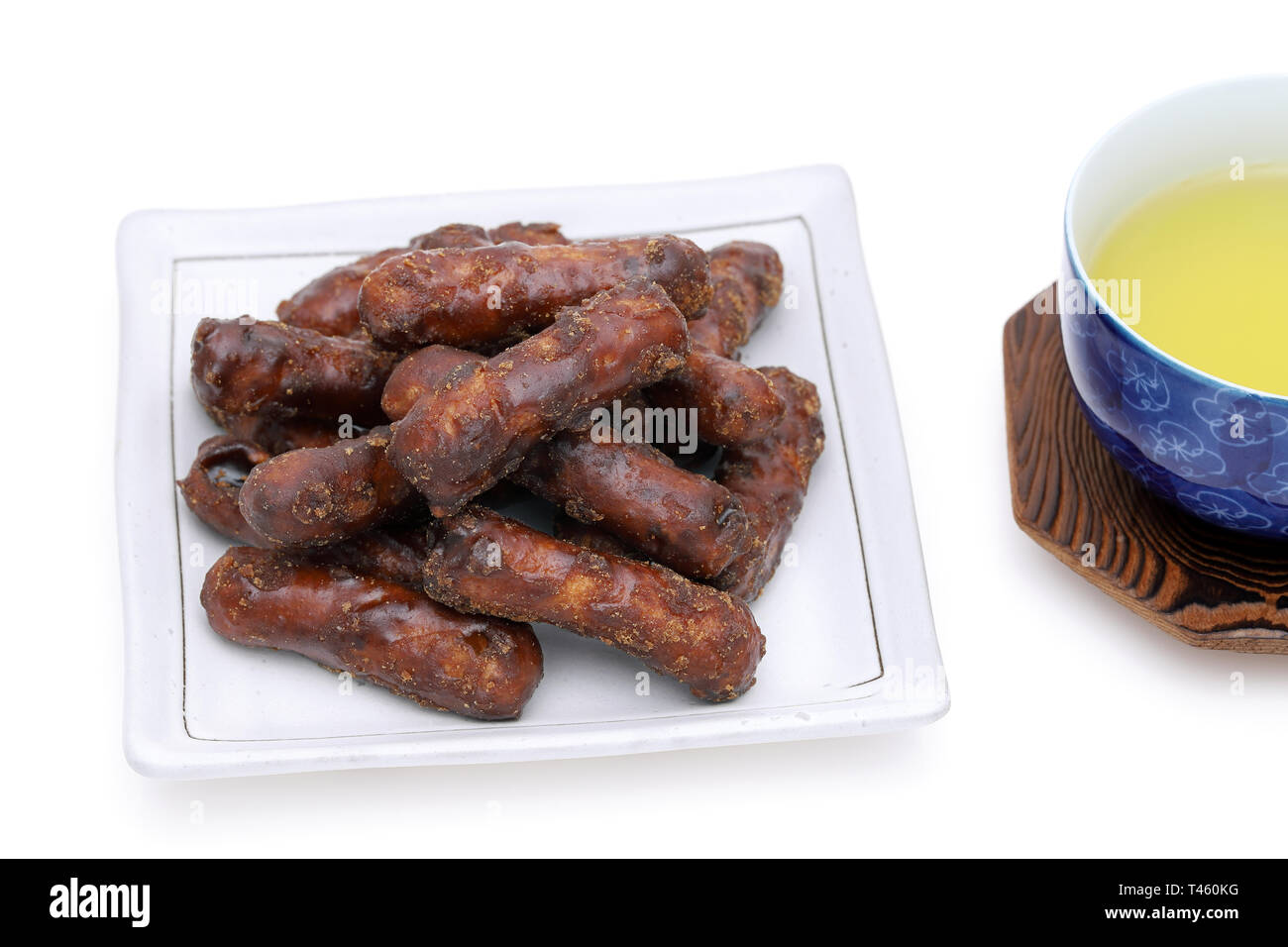 Traditionelle japanische Snacks, Karinto braun oder schwarz Sugar Cookies Stockfoto