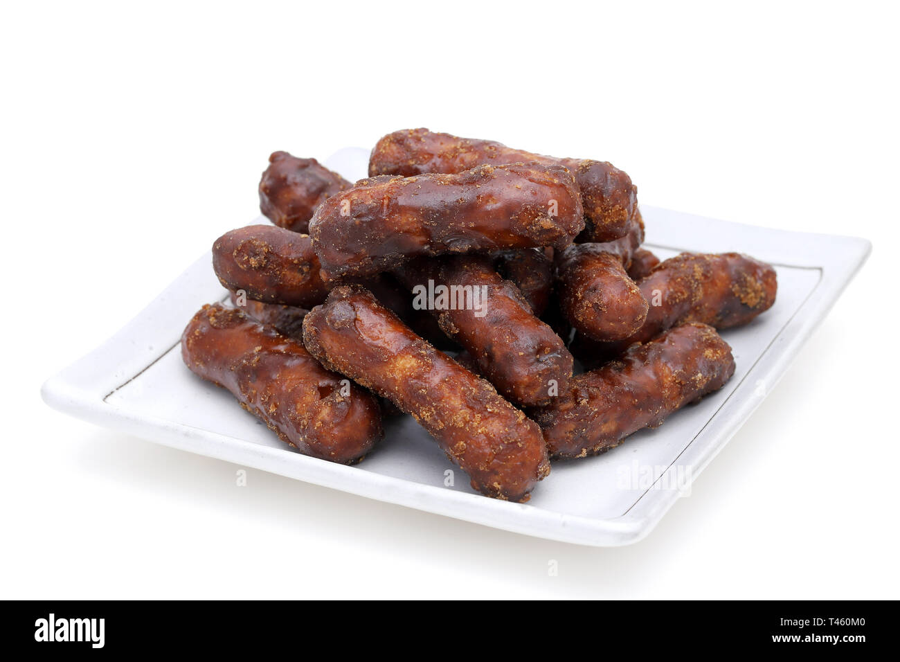 Traditionelle japanische Snacks, Karinto braun oder schwarz Sugar Cookies Stockfoto