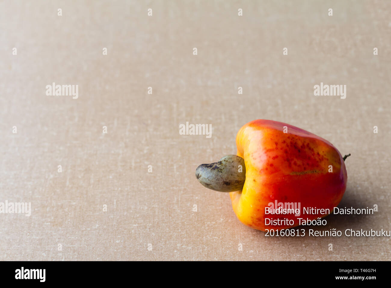 Cashewkerne Apfel auf dem Tisch Stockfoto