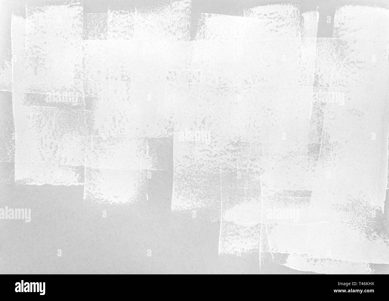 Farbroller Anschläge auf grauem Papier. Abstrakt Hintergrund. monochrom Textur. Stockfoto